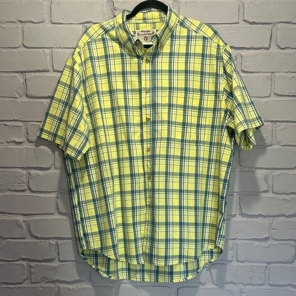 Wrangler Other - NWOT Wrangler Yellow and Blue Plaid Casual Shirt size XL